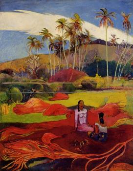 保羅 高更 Tahitian Women under the Palms